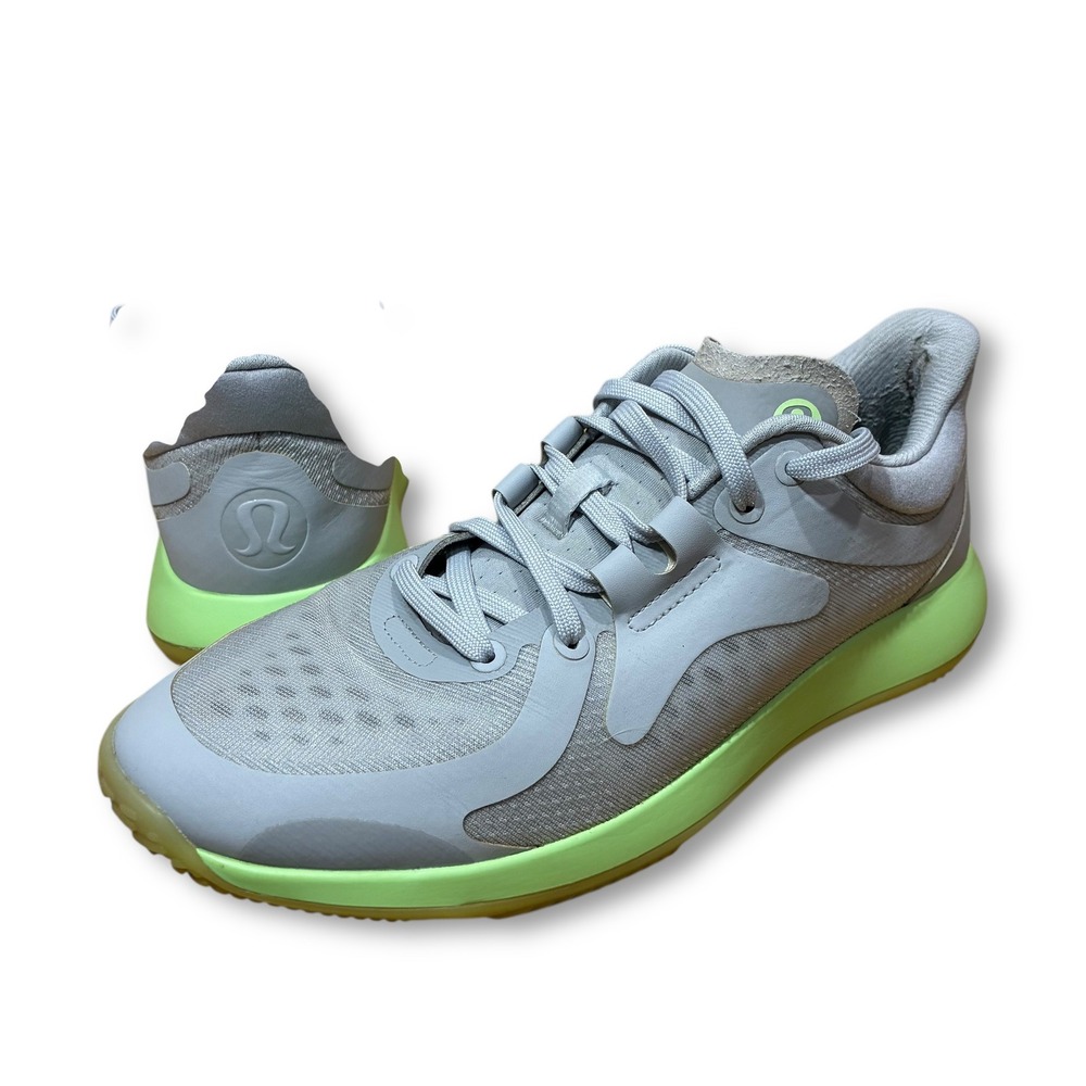 Lululemon W Strongfeel Trainers Grey Neon Running Shoes Sneakers Women's 9 FLAW